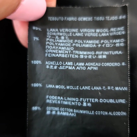 Saint Laurent Teddy Bomber Jacket Leather-Trim Burgundy Wool Size 46 - Picture 7 of 8